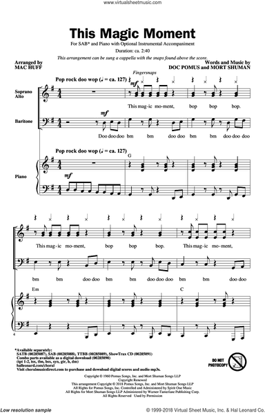 This Magic Moment (arr. Mac Huff)