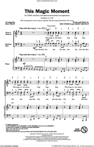 This Magic Moment (arr. Mac Huff)