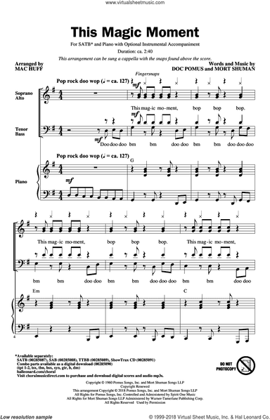 This Magic Moment (arr. Mac Huff)
