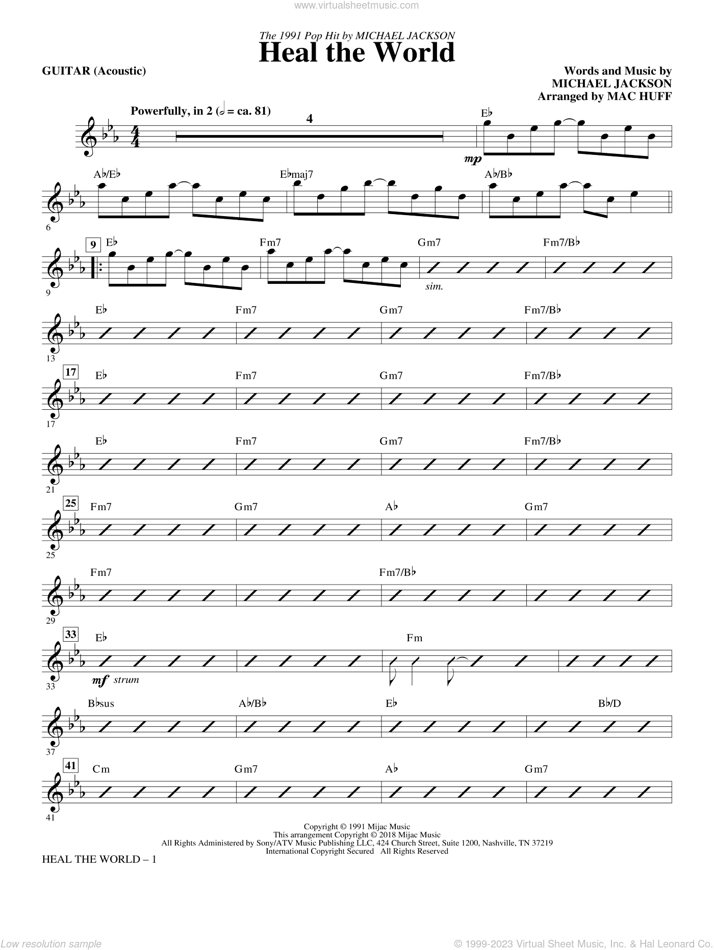 Heal the World (Arr. Mac Huff)