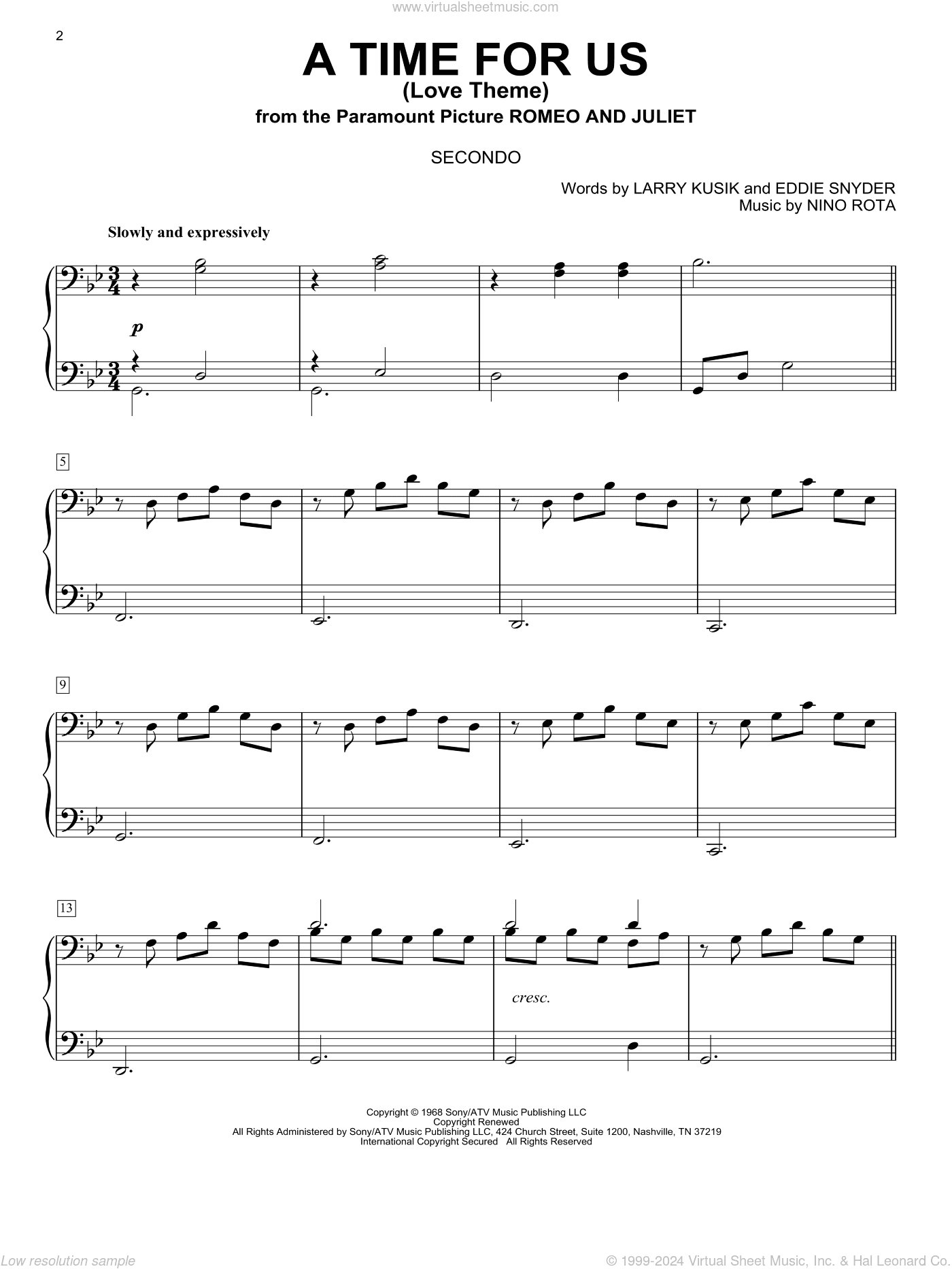 A Time For Us (Love Theme)