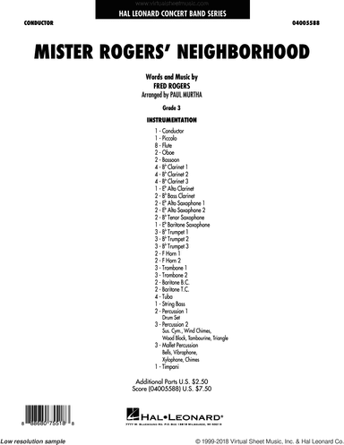 Mister Rogers' Neighborhood (Arr. Paul Murtha)