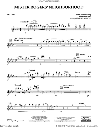 Mister Rogers' Neighborhood (Arr. Paul Murtha)