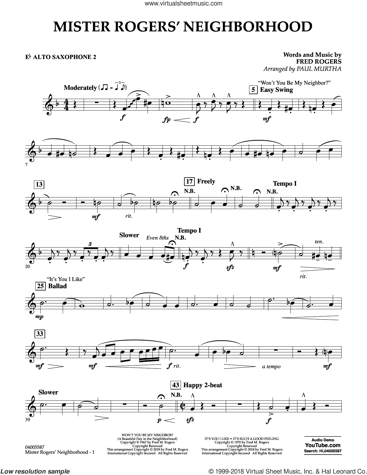 Mister Rogers' Neighborhood (Arr. Paul Murtha)