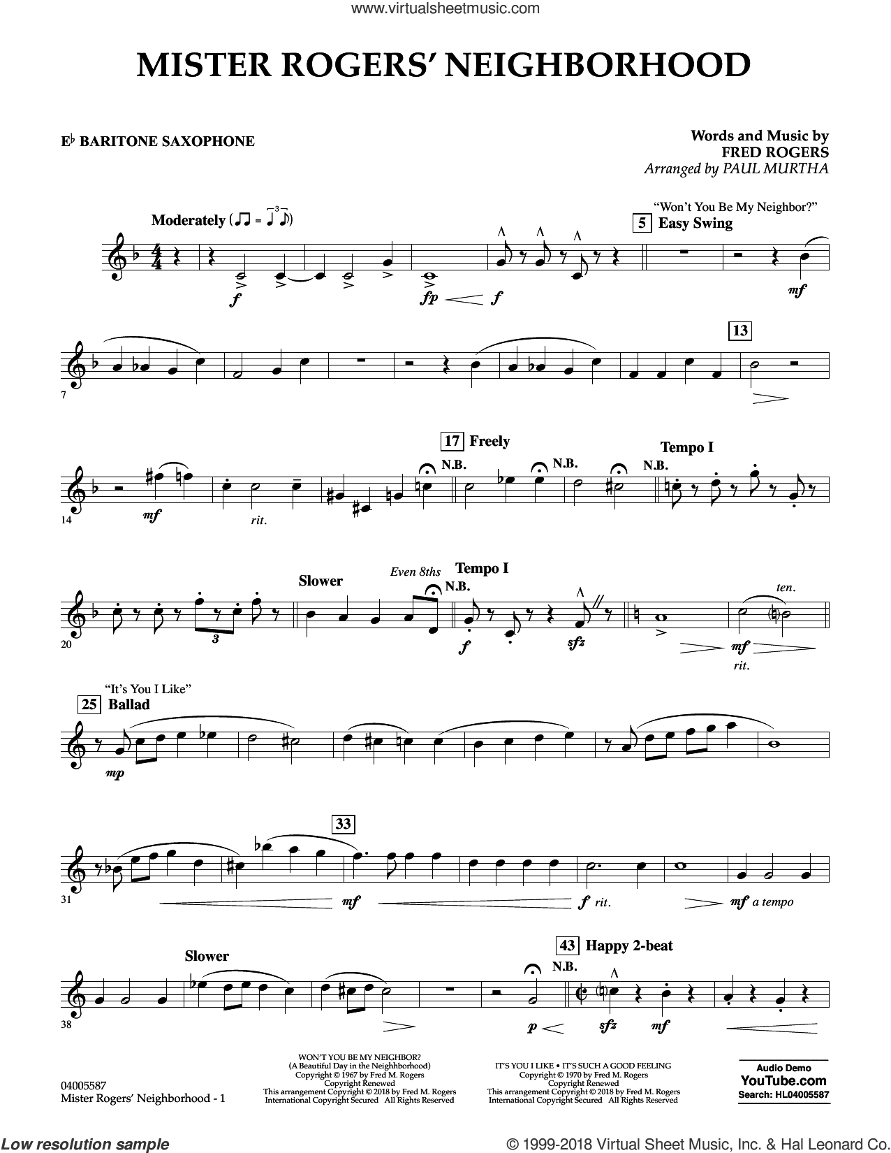 Mister Rogers' Neighborhood (Arr. Paul Murtha)