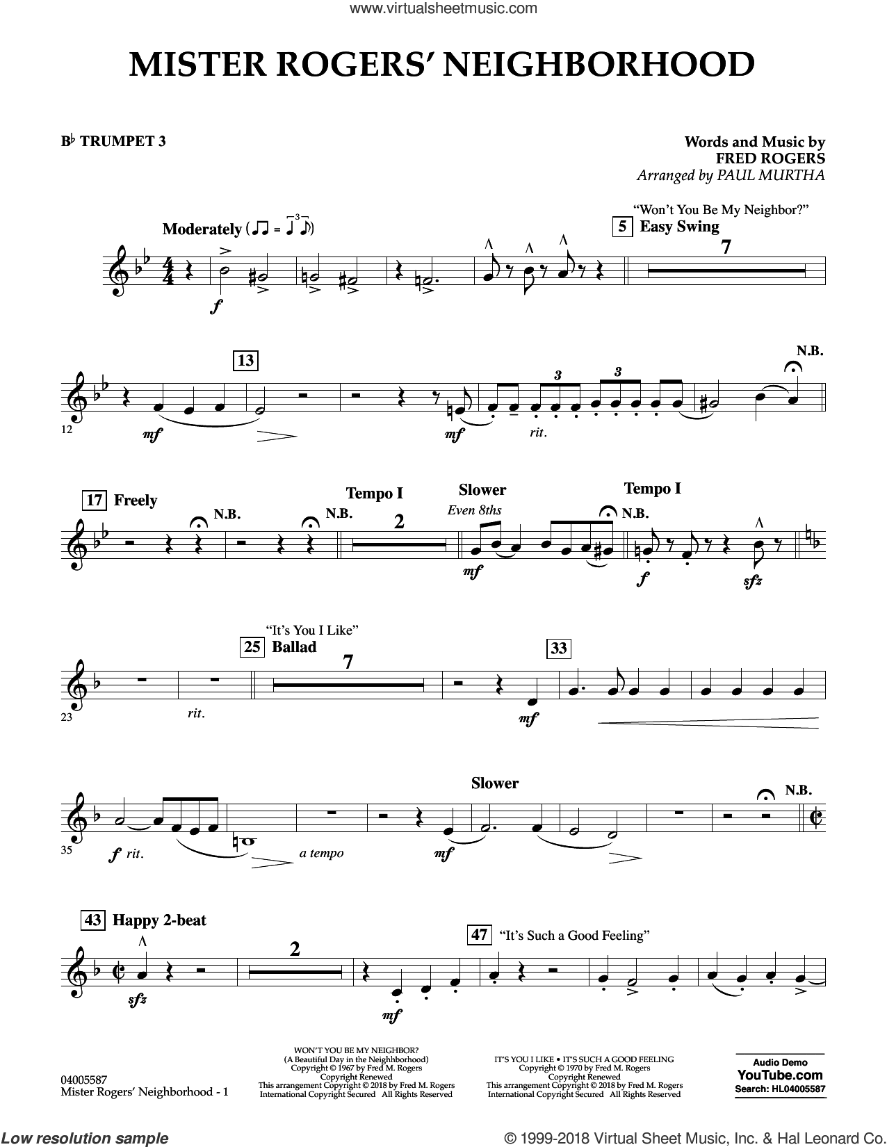 Mister Rogers' Neighborhood (Arr. Paul Murtha)
