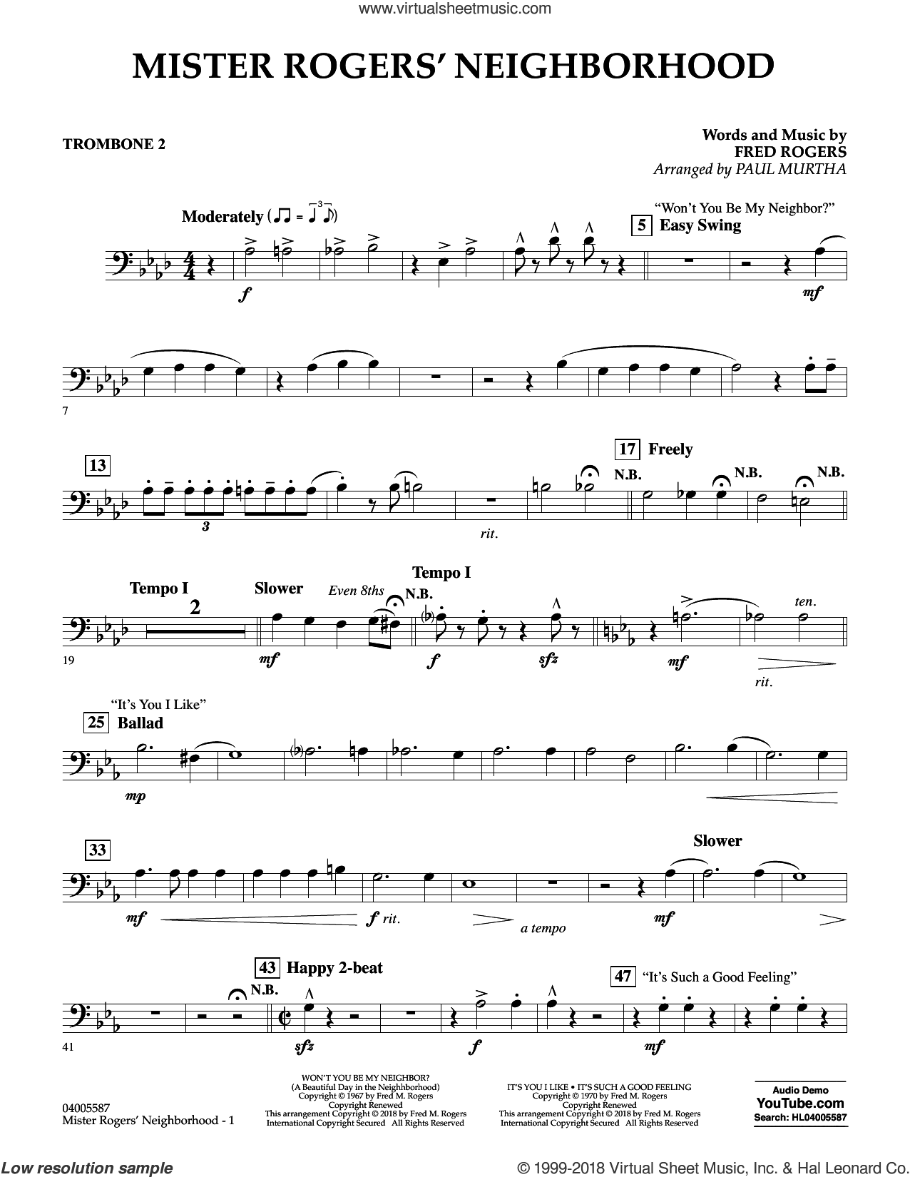 Mister Rogers' Neighborhood (Arr. Paul Murtha)
