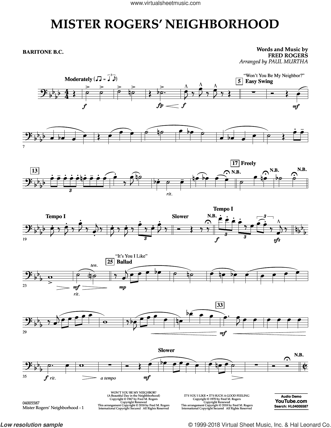 Mister Rogers' Neighborhood (Arr. Paul Murtha)