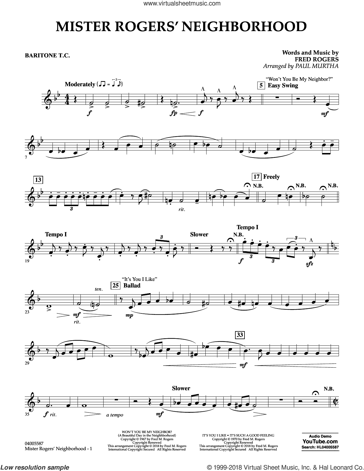 Mister Rogers' Neighborhood (Arr. Paul Murtha)
