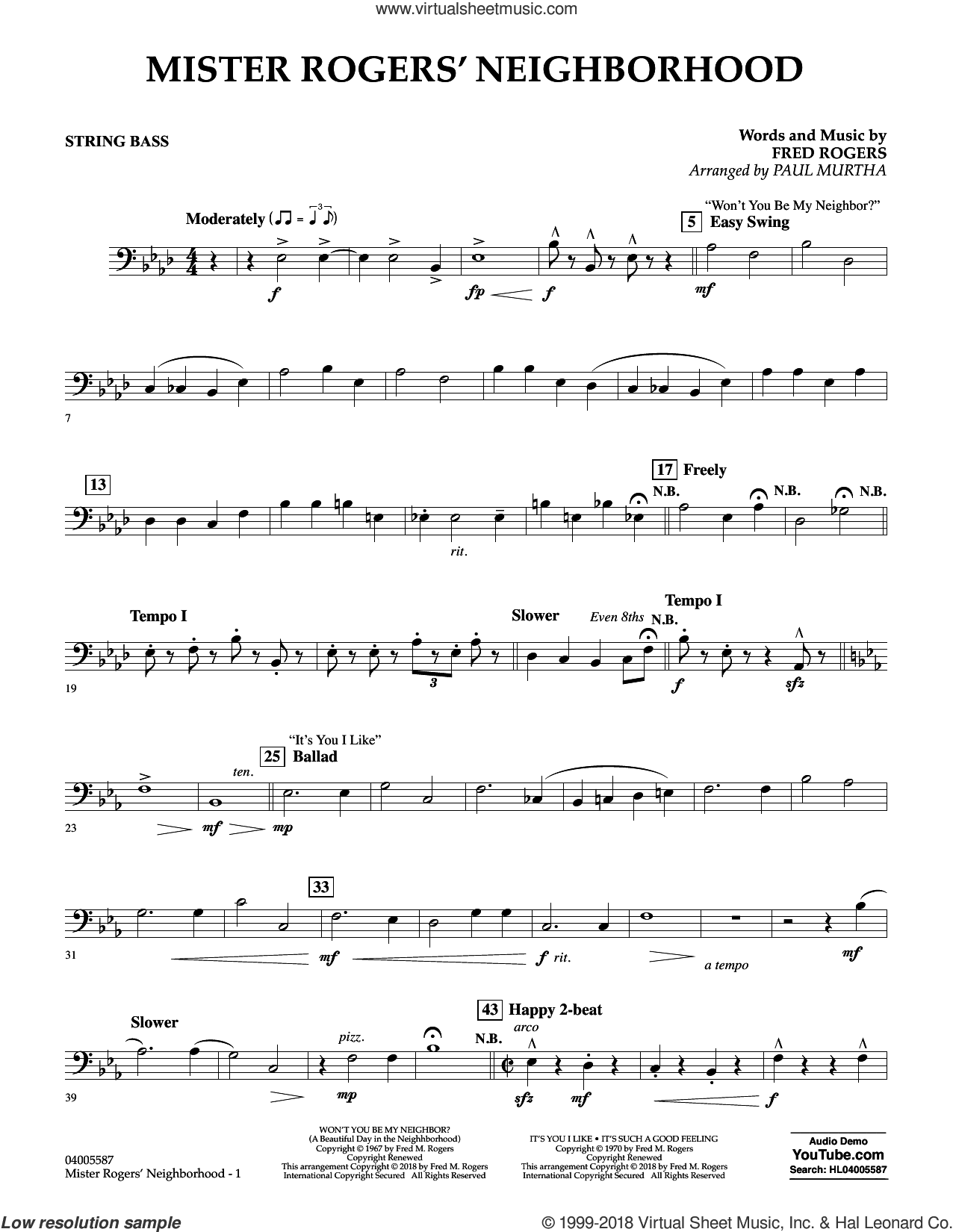 Mister Rogers' Neighborhood (Arr. Paul Murtha)