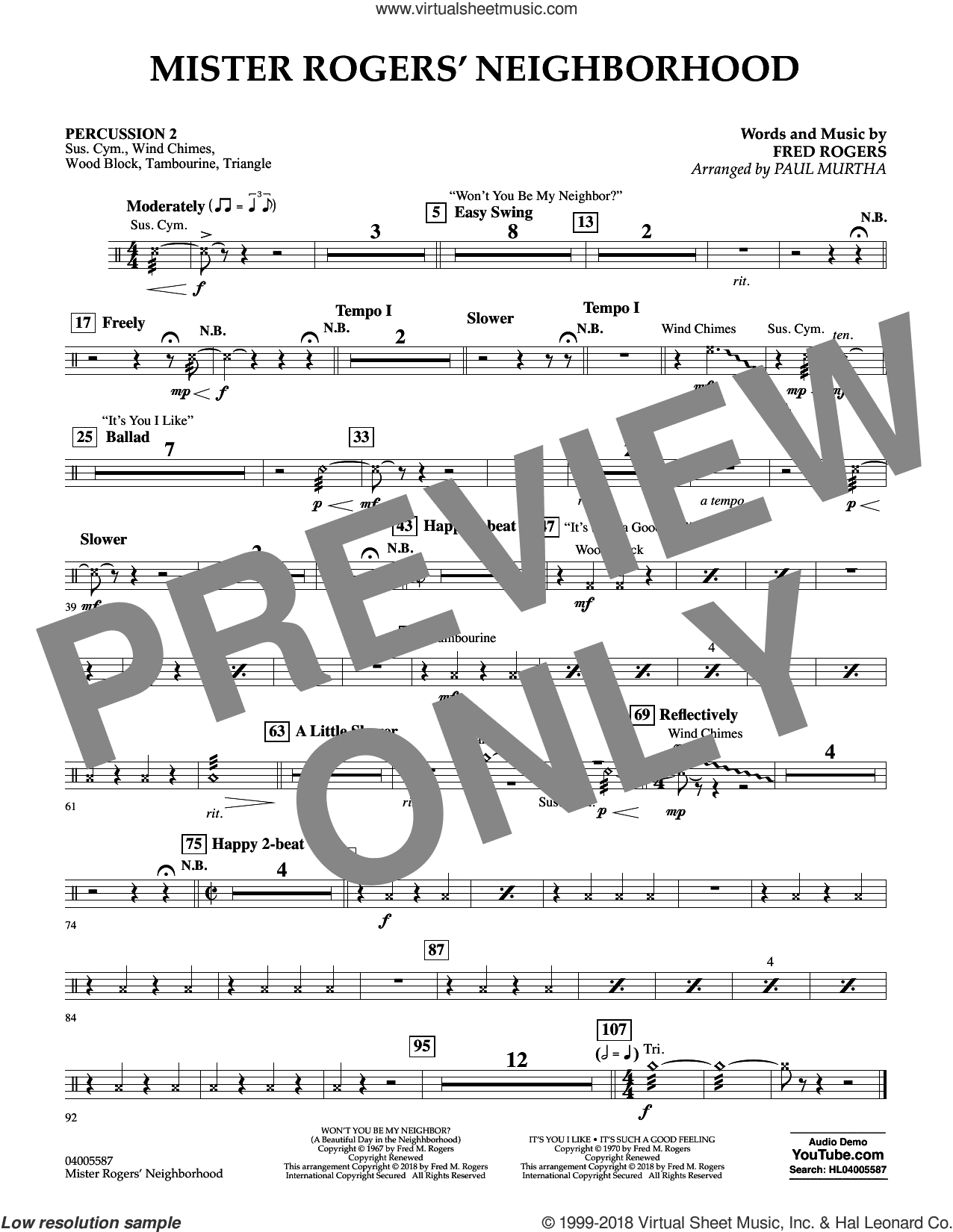 Mister Rogers' Neighborhood (Arr. Paul Murtha)