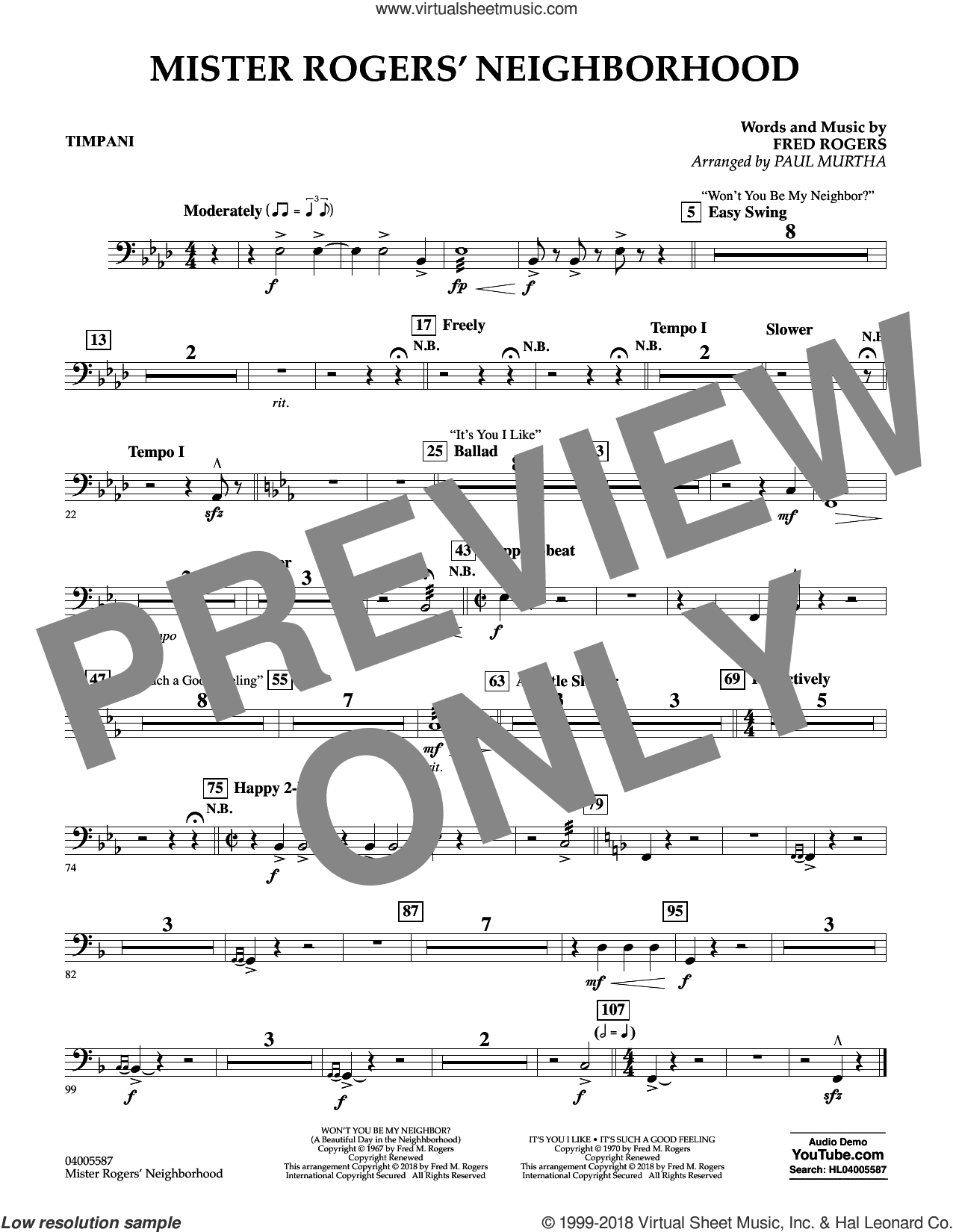 Mister Rogers' Neighborhood (Arr. Paul Murtha)