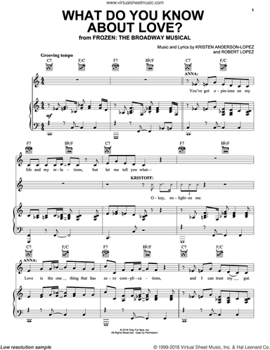 What Do You Know About Love? (from Frozen: the Broadway Musical)