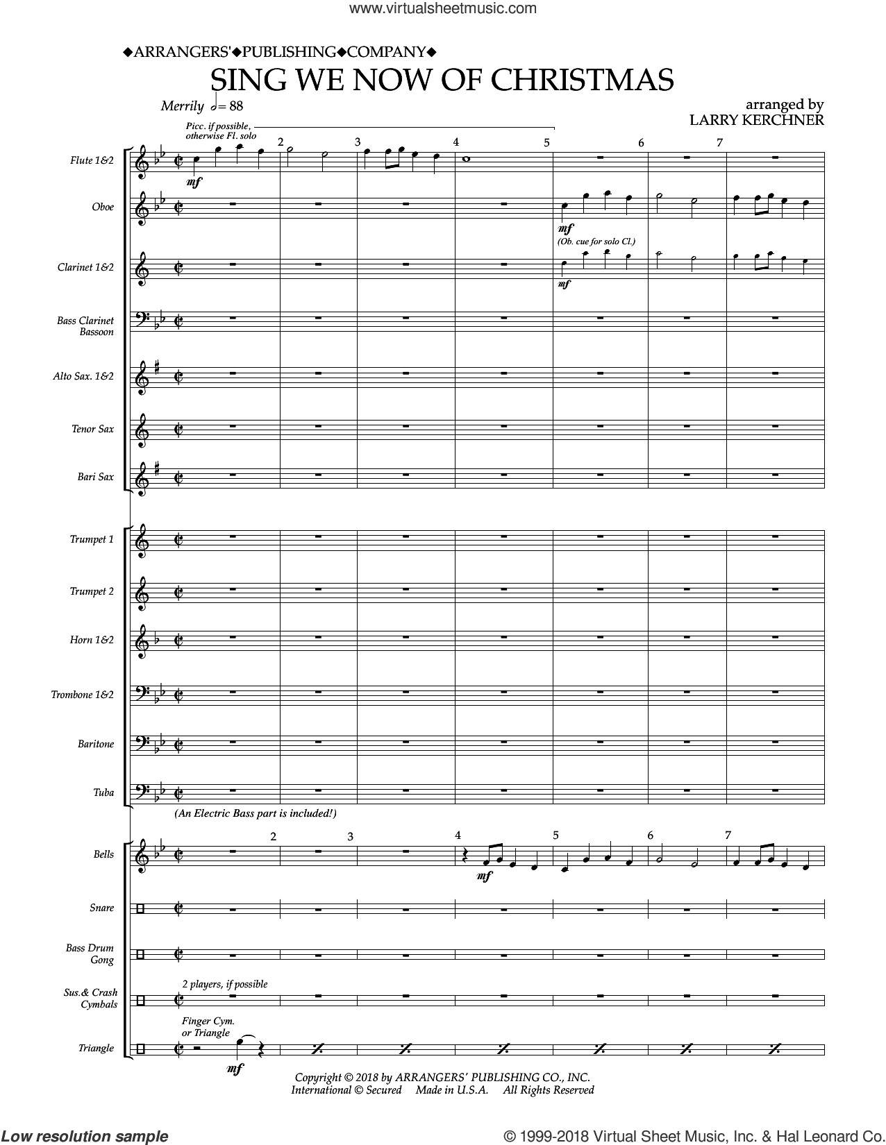 Sing We Now of Christmas (arr. Larry Kerchner)