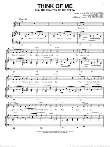 Think Of Me (from The Phantom Of The Opera)