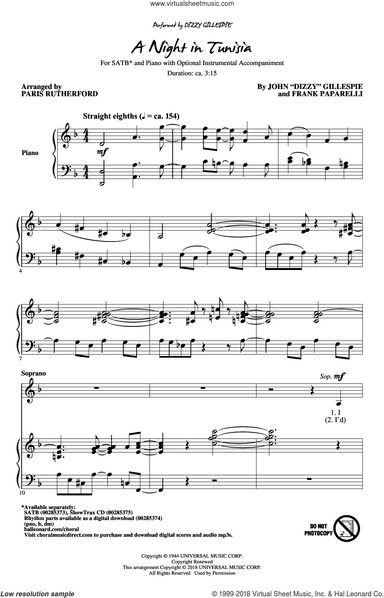 A Night In Tunisia (arr. Paris Rutherford)