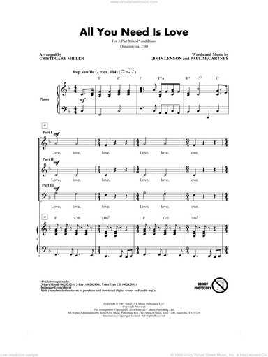 All You Need Is Love (arr. Cristi Cari Miller)