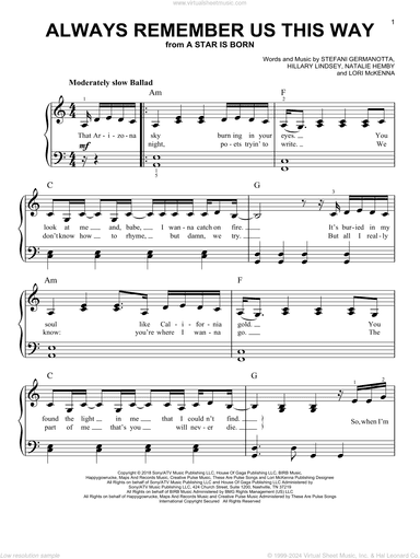 Always Remember Us This Way (from A Star Is Born)
