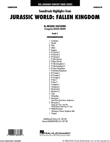 Highlights from Jurassic World: Fallen Kingdom (arr. Michael Brown)