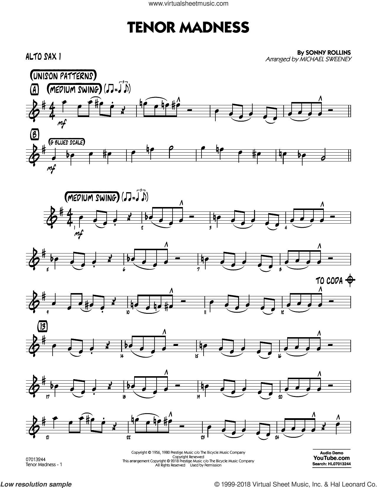 Tenor Madness  (arr. Michael Sweeney)