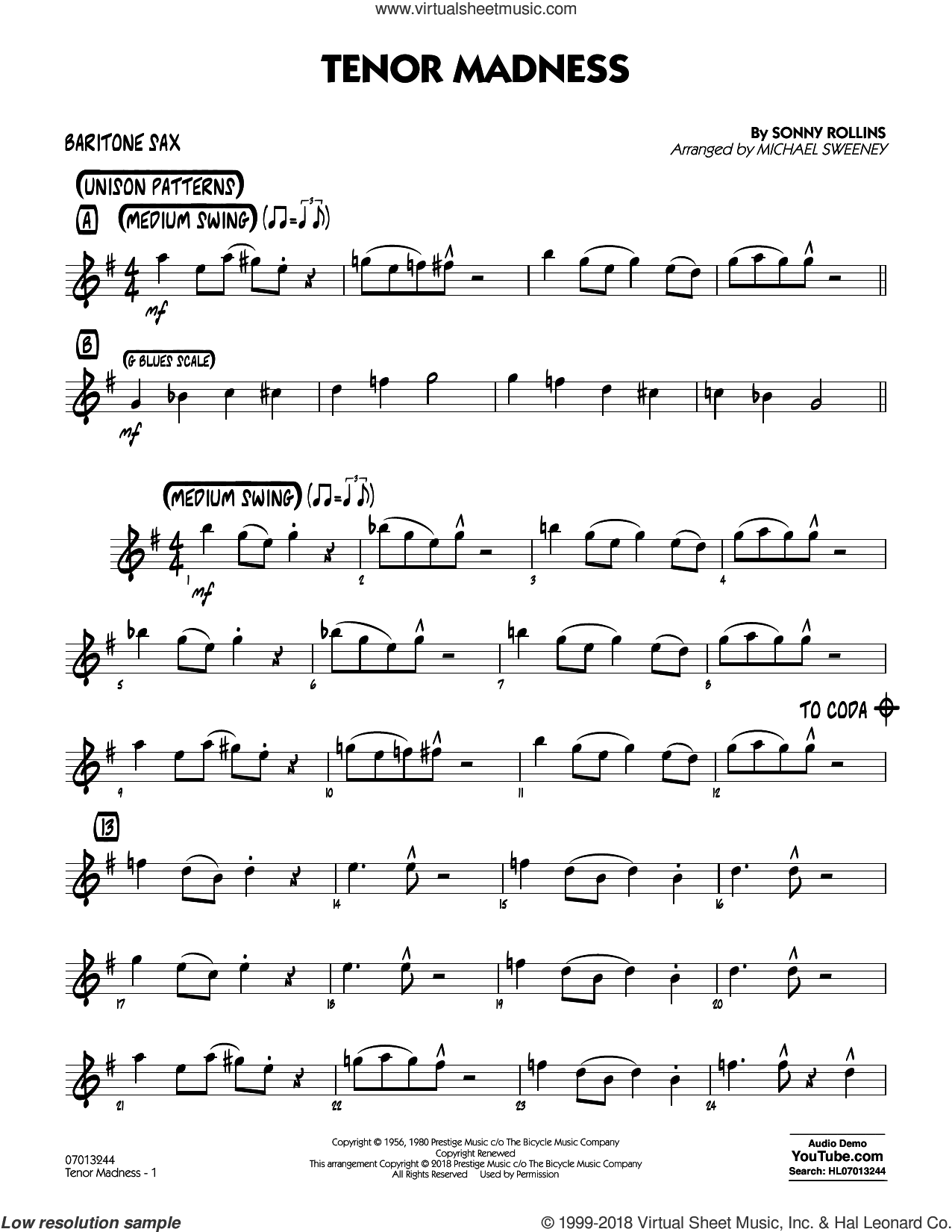 Tenor Madness  (arr. Michael Sweeney)