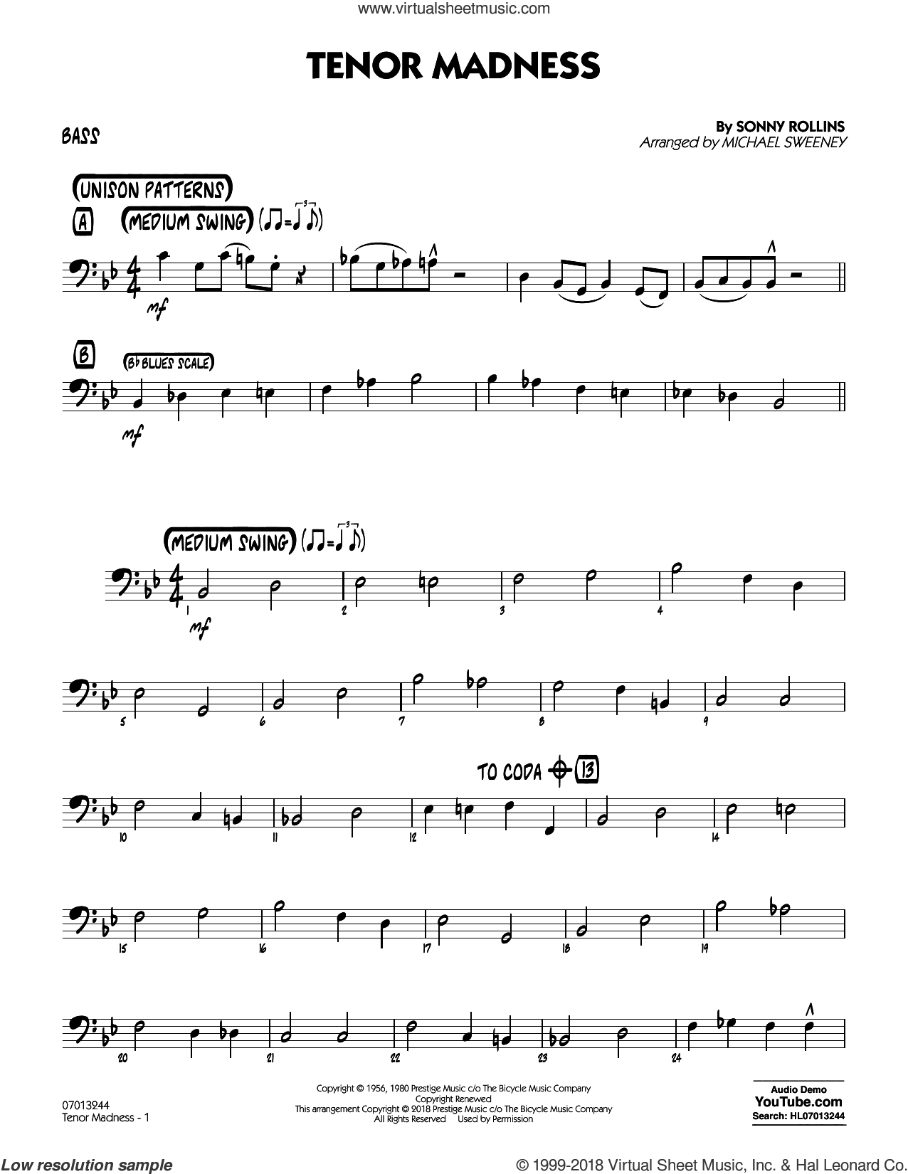 Tenor Madness  (arr. Michael Sweeney)