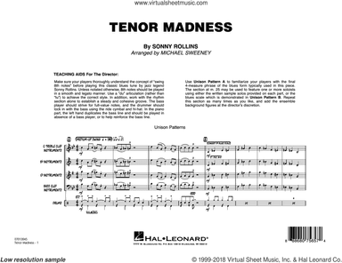 Tenor Madness (arr. Michael Sweeney) (COMPLETE)