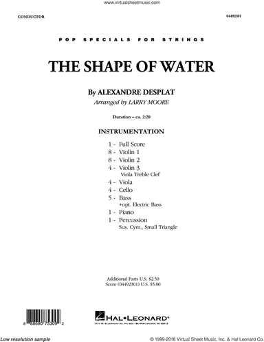 The Shape of Water (arr. Larry Moore) (COMPLETE)