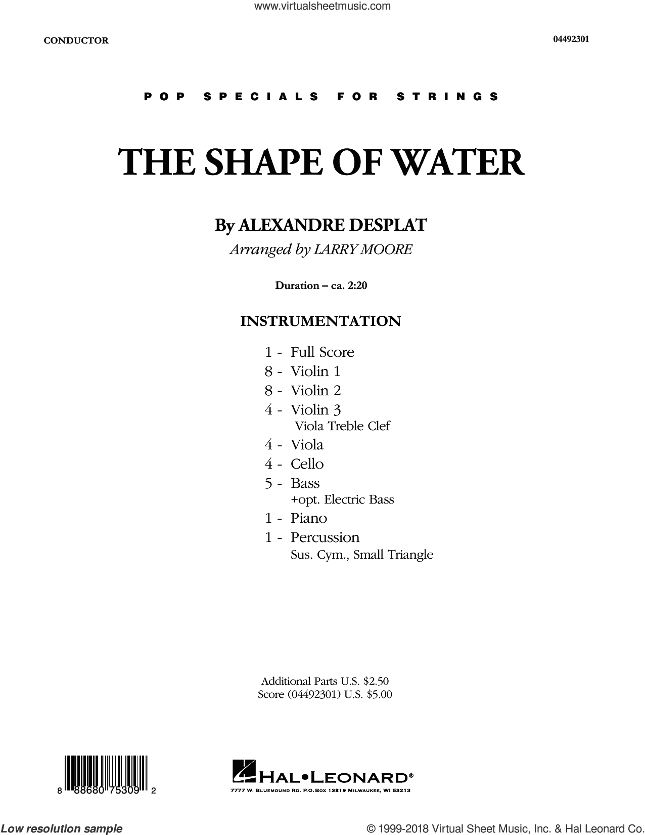 The Shape of Water (arr. Larry Moore) (COMPLETE)