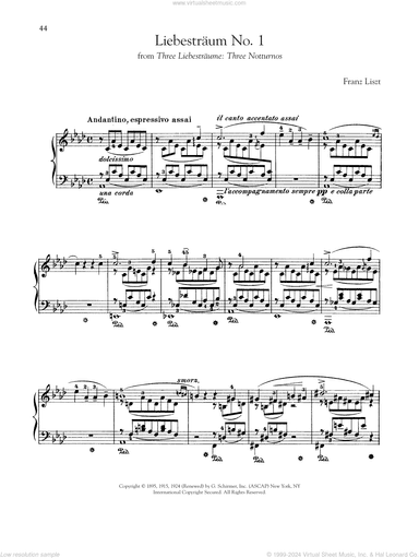 Liebestraum No. 1 In A-Flat Major