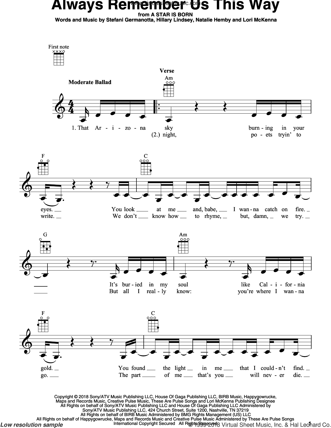 Always Remember Us This Way (from A Star Is Born)