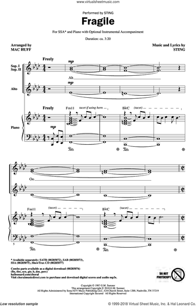 Fragile (arr. Mac Huff)