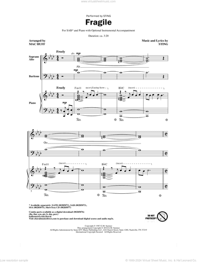 Fragile (arr. Mac Huff)