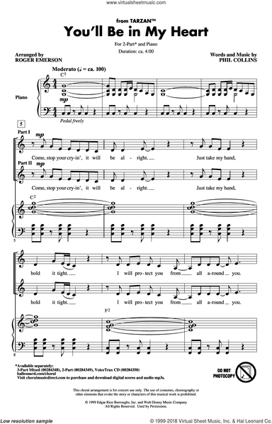 You'll Be In My Heart (from Tarzan) (arr. Roger Emerson)