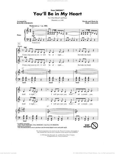 You'll Be In My Heart (from Tarzan) (arr. Roger Emerson)