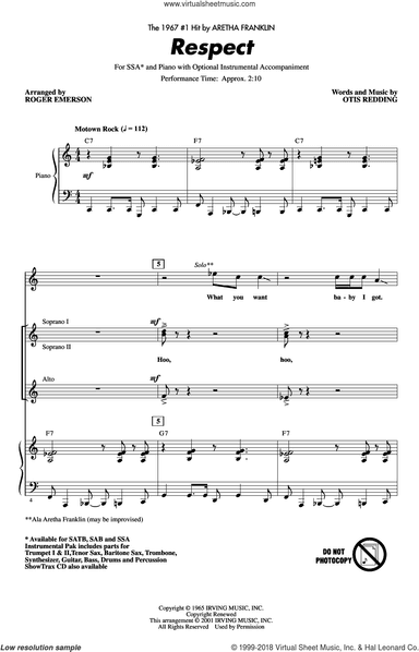 Respect (arr. Roger Emerson)