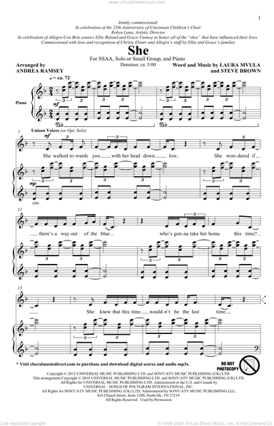 She (arr. Andrea Ramsey)