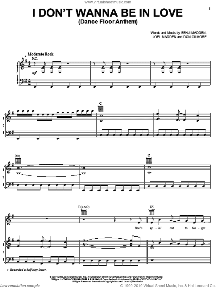 I Don't Wanna Be In Love (Dance Floor Anthem)