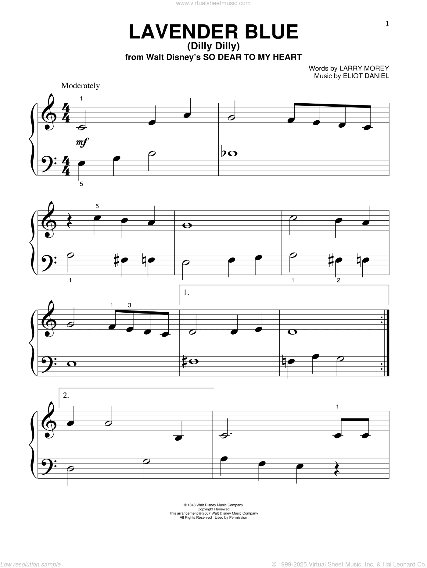 Lavender Blue (Dilly Dilly) (from So Dear To My Heart)