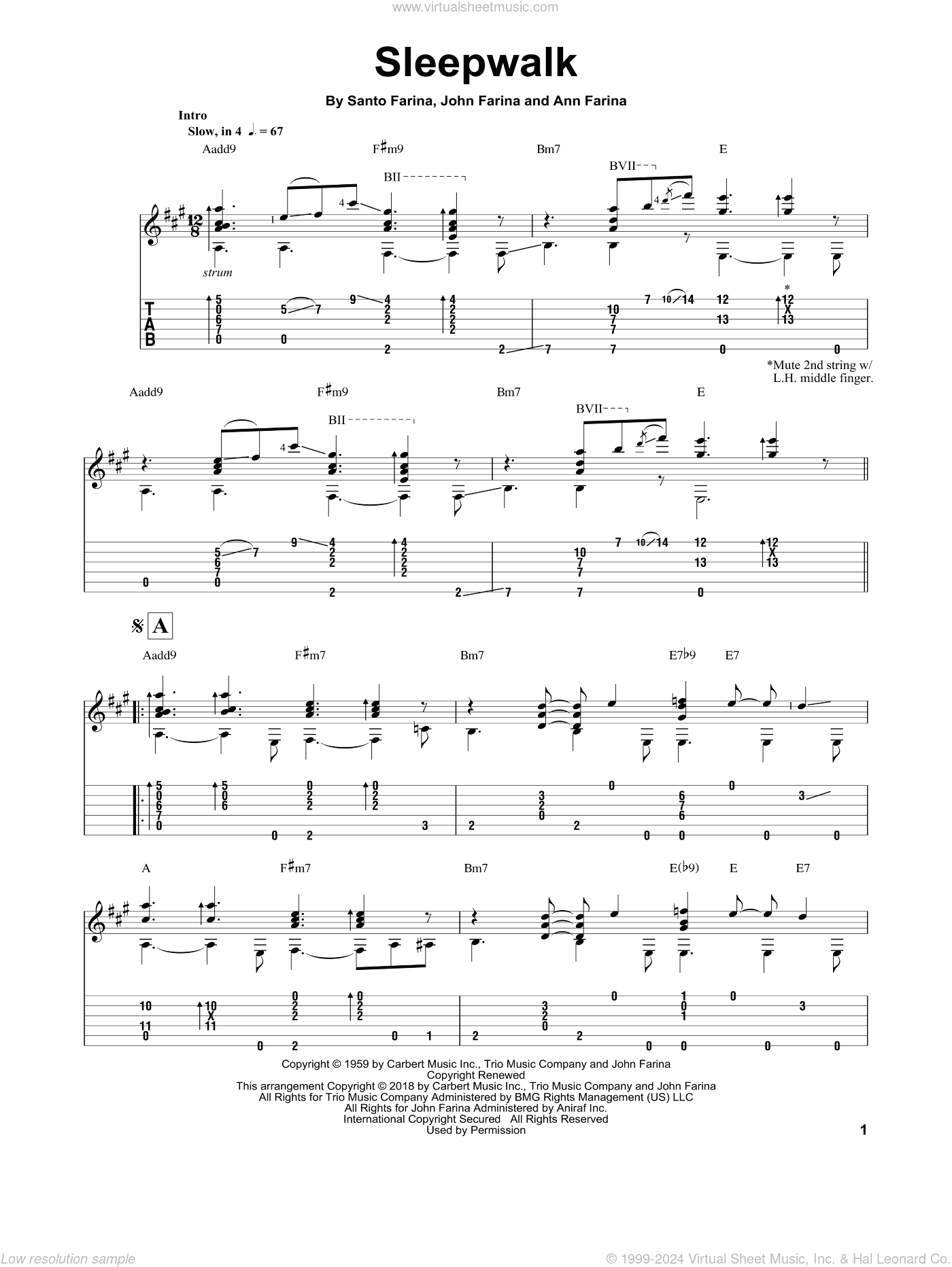 Sleepwalk (Instrumental Version)