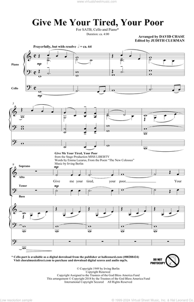 Give Me Your Tired, Your Poor (with "God Bless America") (arr. David Chase)