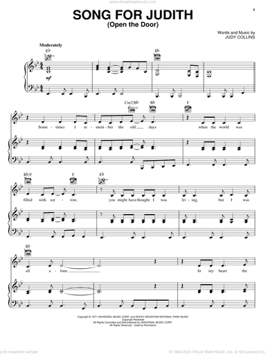 Song For Judith (Open The Door)