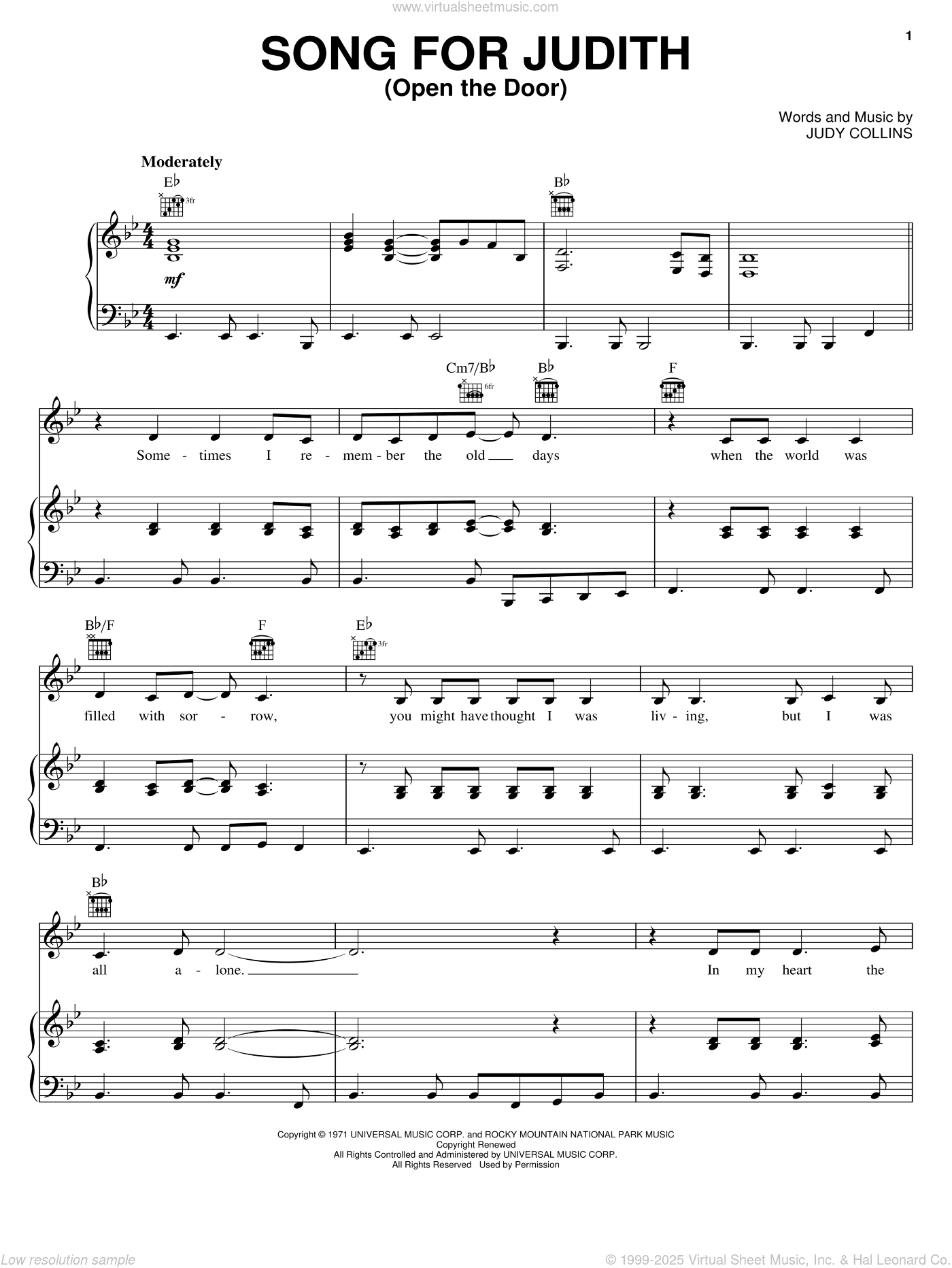 Song For Judith (Open The Door)