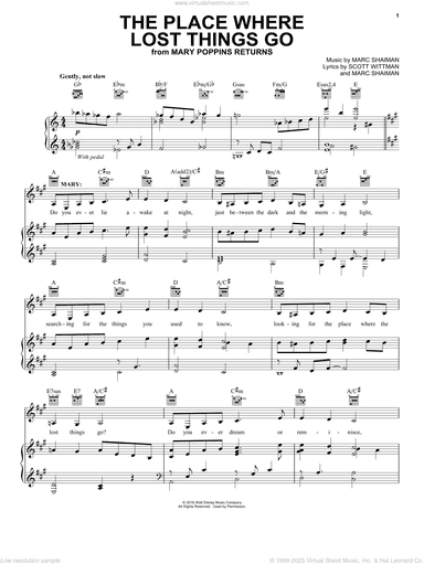 The Place Where Lost Things Go (from Mary Poppins Returns)