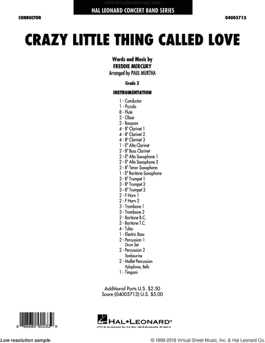 Crazy Little Thing Called Love (arr. Paul Murtha)