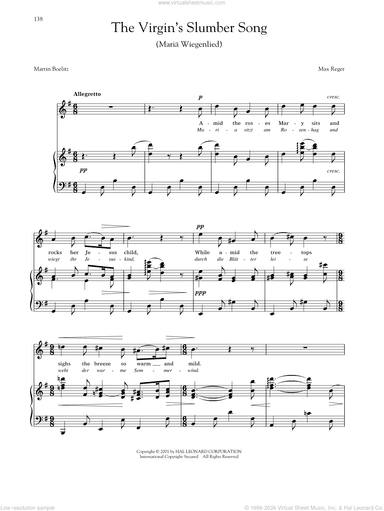 Maria Wiegenlied (The Virgin's Slumber Song) (Reger)