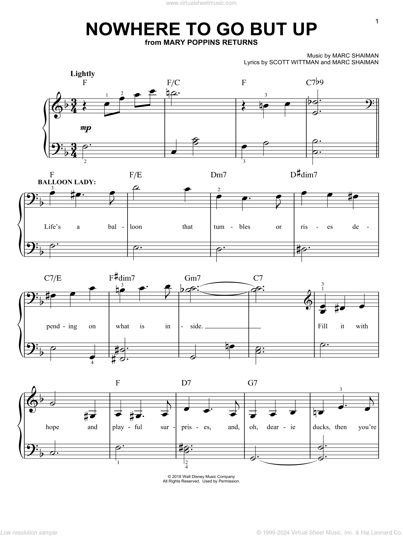 Nowhere To Go But Up (from Mary Poppins Returns)