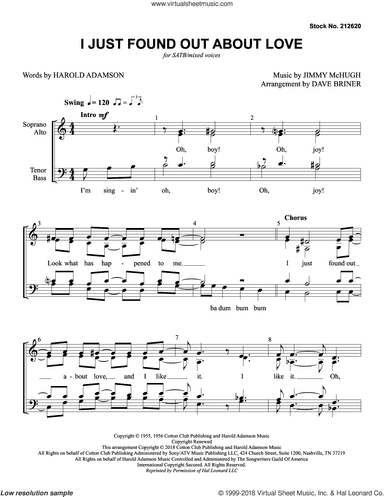 I Just Found out About Love (arr. Dave Briner)