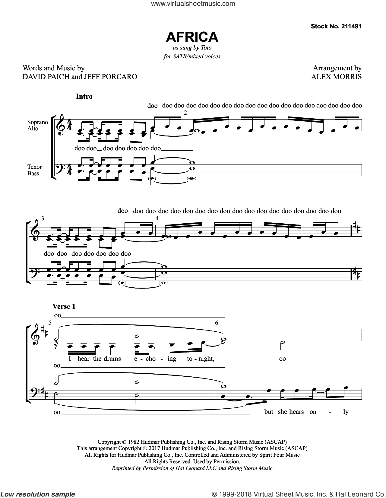 Africa (arr. Alex Morris)