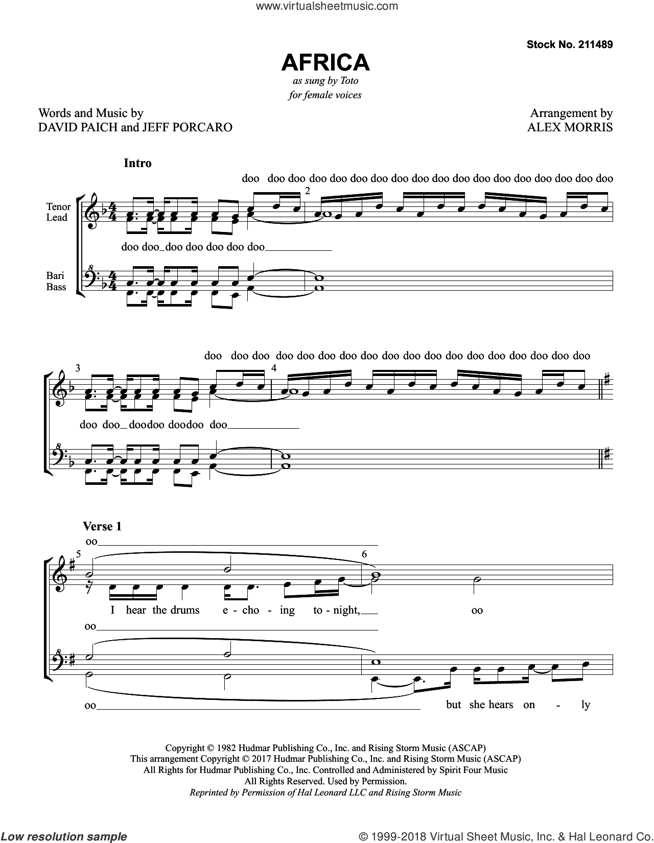 Africa (arr. Alex Morris)
